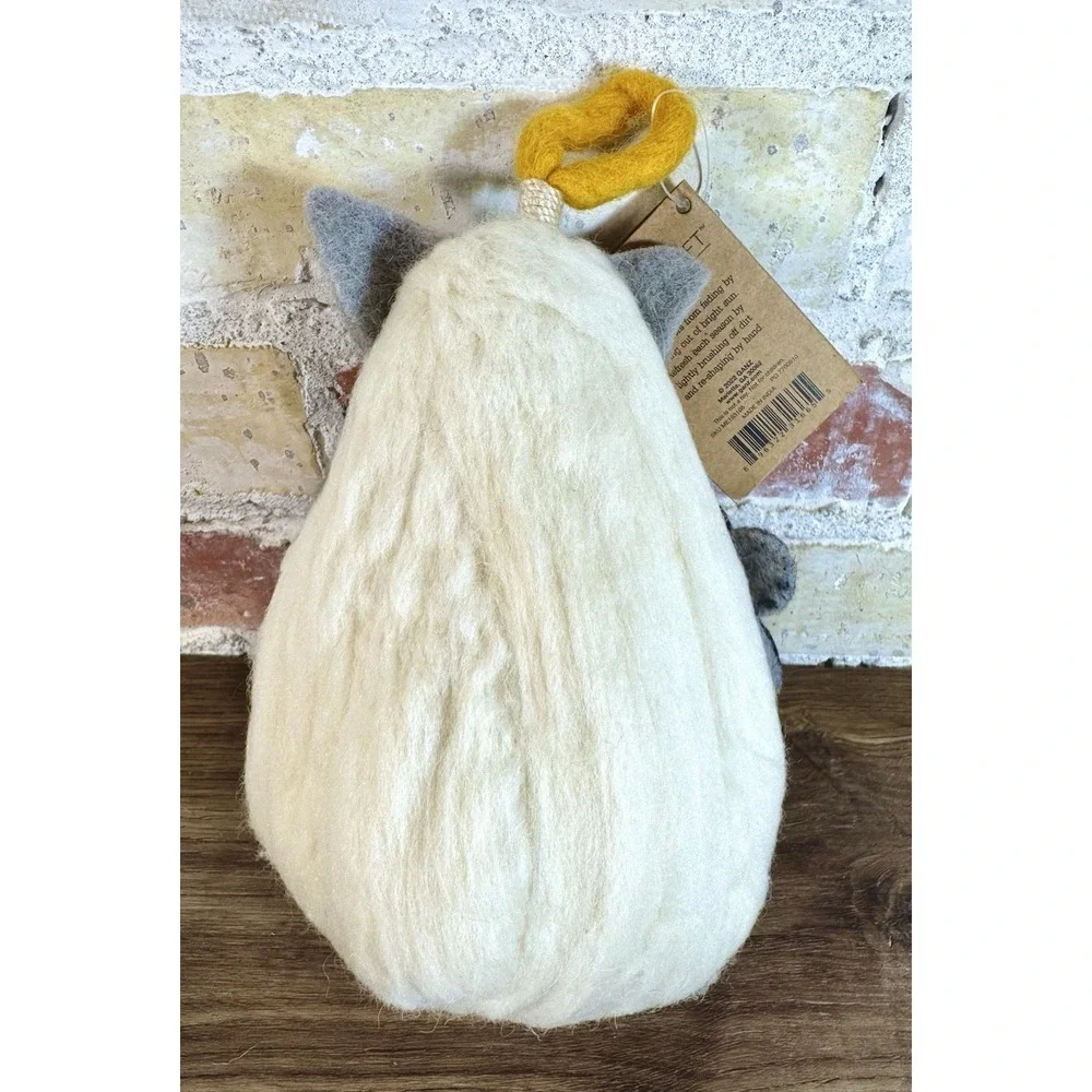 Felted Wool Birdhouse Cat Lover Gift Butterfly Bird Cozy Handmade Indoor Outdoor